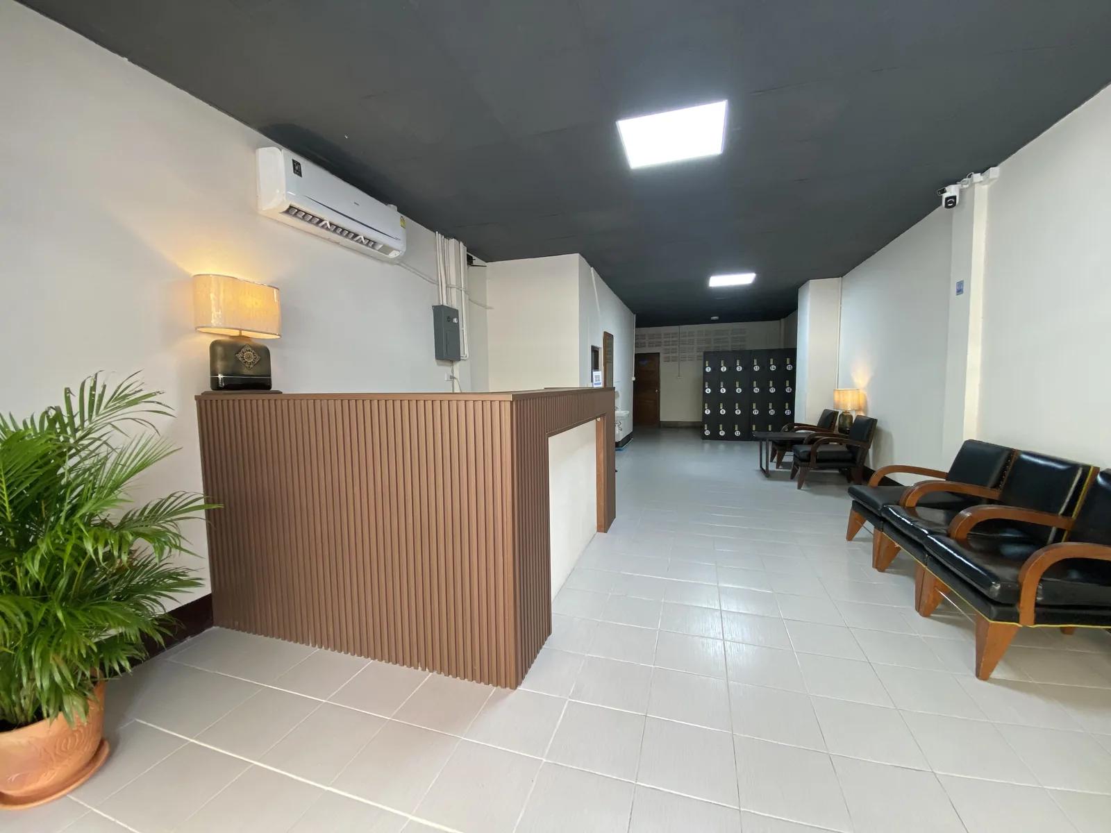 Reception desk and seating area